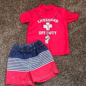 Carter's Boys swim set lifeguard 18 month